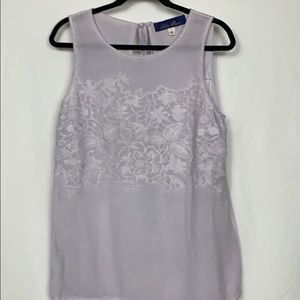 Blue Rain lavender sleeveless top size Lg